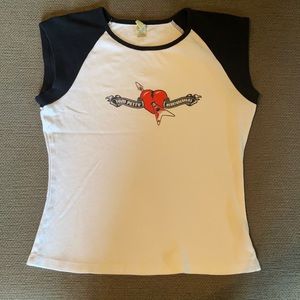 Tom Petty black and white baseball concert tee from 2007 Nashville show